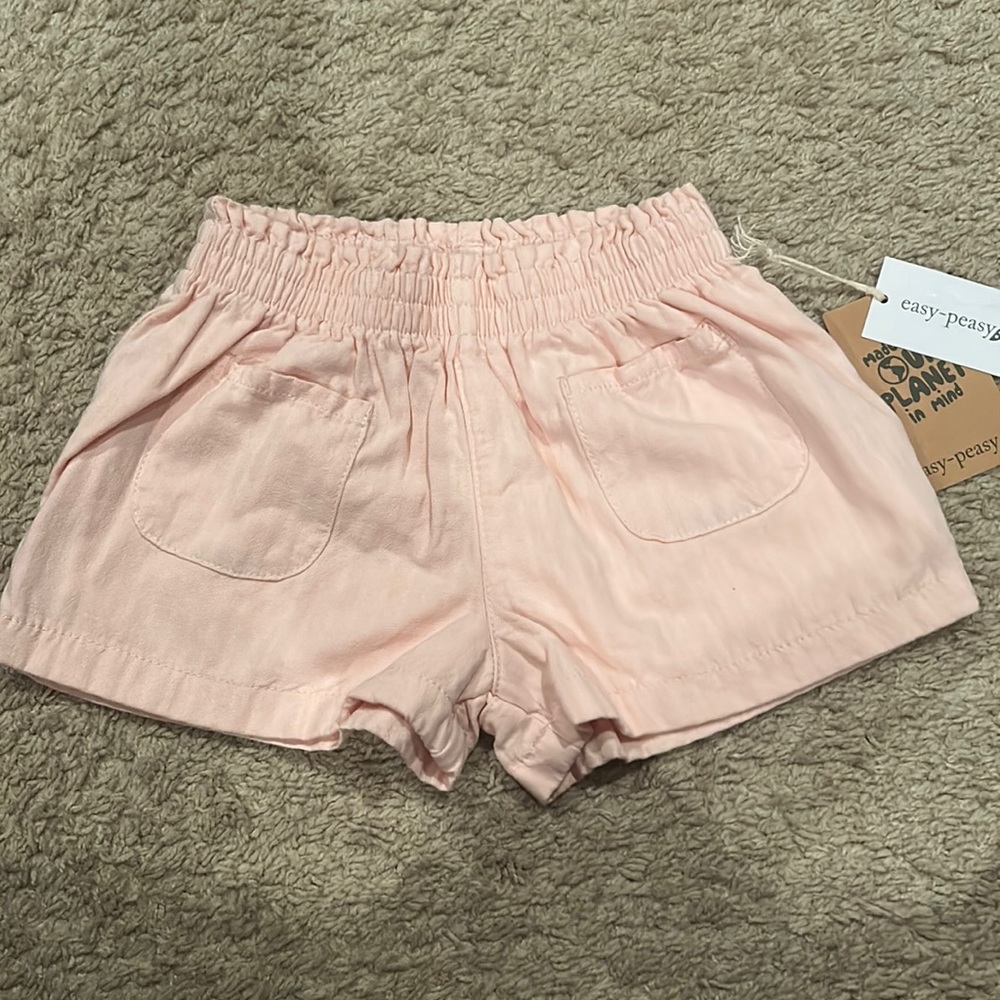 Toddler Girls Plaid Shorts smocked elastic waist sz 18 mo